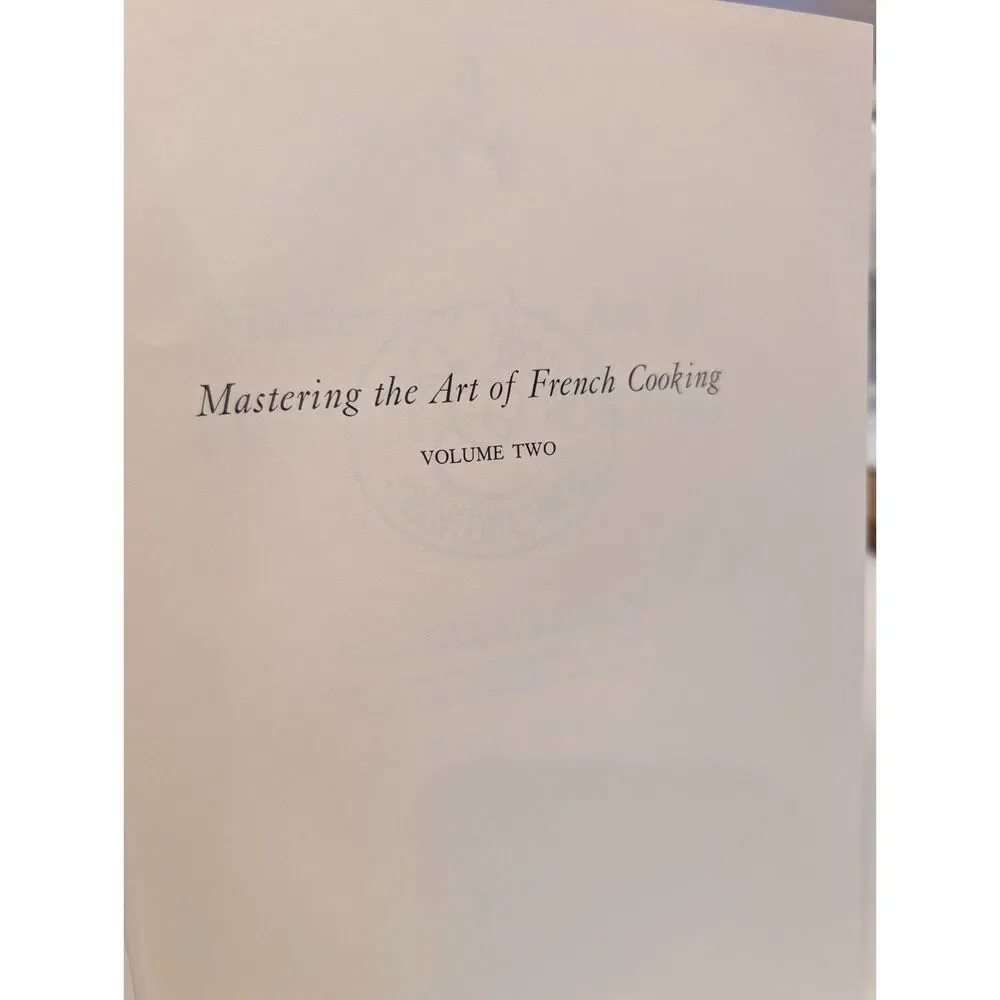 Mastering the Art of French Cooking Vol 2 Julia Child 1970 First Edition Knopf